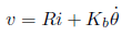 v=R*i+Km*dtheta2/dt