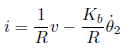 i=1/R*v-KmKb/Rdtheta2/dt